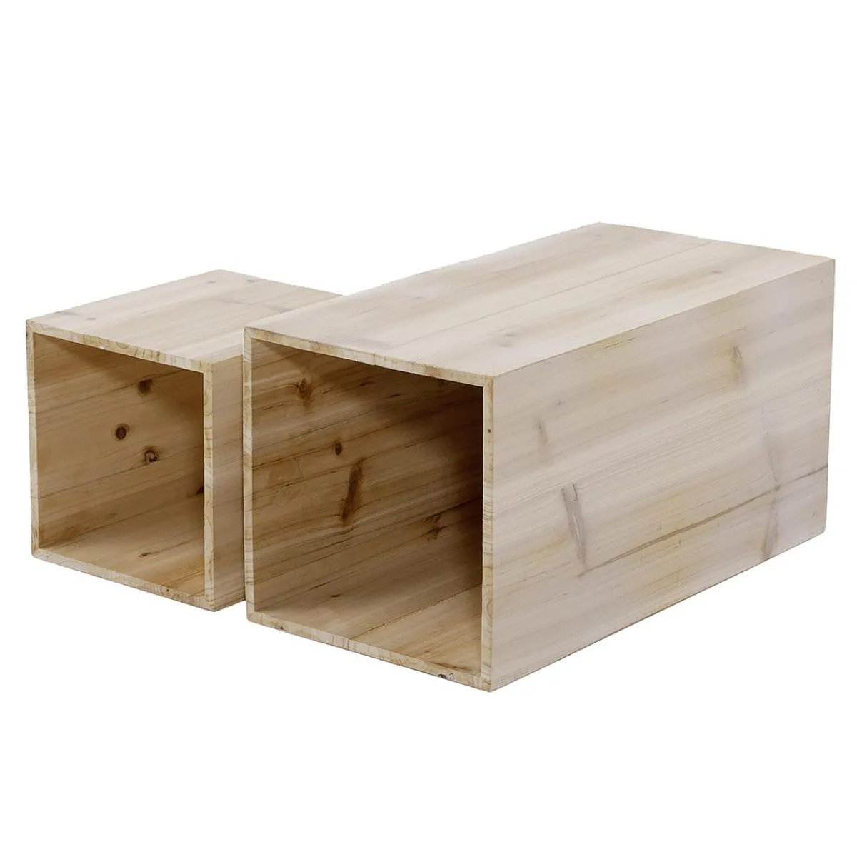 Expositores Para Tiendas|Decoración Natural>DecoWoerner Conjunto De Minicolumnas De Madera Naturaleza Beige