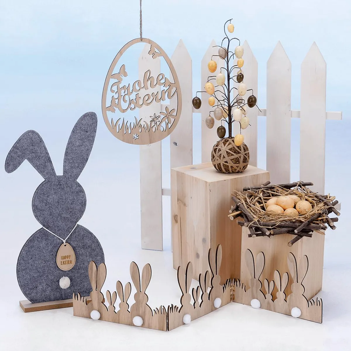 Expositores Para Tiendas|Decoración Natural>DecoWoerner Conjunto De Minicolumnas De Madera Naturaleza Beige