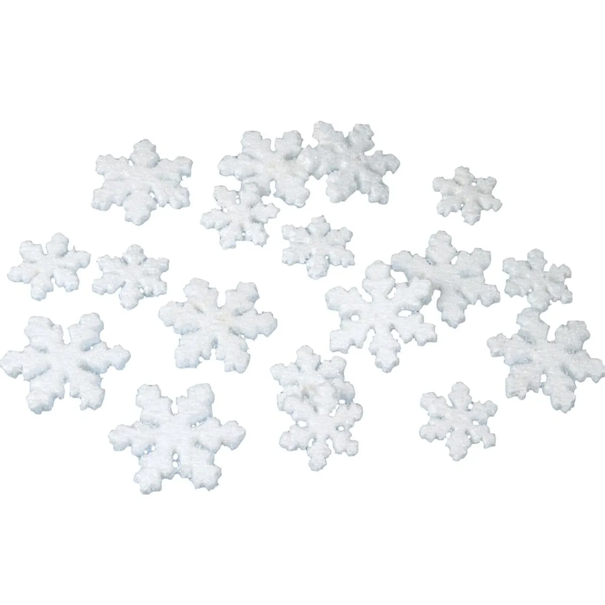 Decoración Dispersa|Decoración De Invierno>DecoWoerner Copos De Nieve Decorativos, 30 Piezas blanco