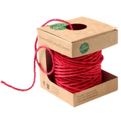 Cintas De Regalo|Go Green - Envoltorio Para Regalo Ecológico>DecoWoerner Cordón De Algodón Ecológico 3 Mm 30 M rojo