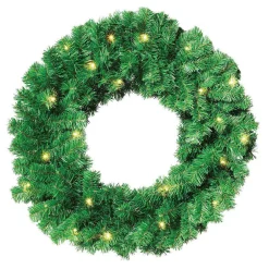 Coronas De Navidad>DecoWoerner Corona De Abeto Basic, LED, Ø 60 Cm, Carácter Bidimensional verde