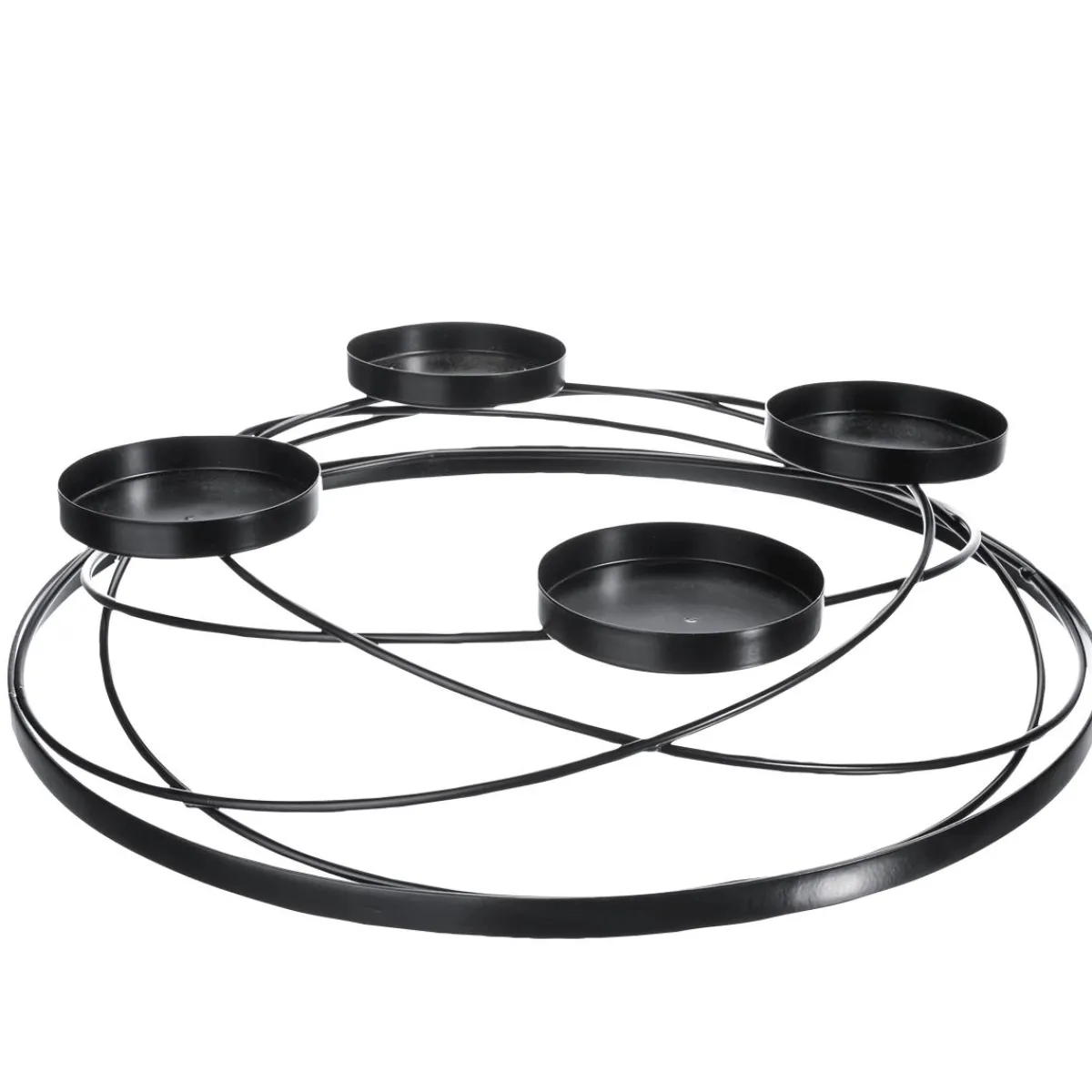 Coronas De Navidad>DecoWoerner Corona De Adviento De Metal 45 Cm Ø negro