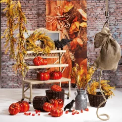 Decoración De Otoño|Ramos Y Coronas De Flores>DecoWoerner Corona De Puerta Otoño, Ø 63 Cm amarillo