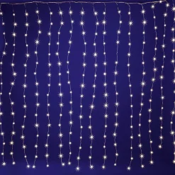 Luces De Navidad>DecoWoerner Cortina De Luces De Alambre LED Para Exteriores, 300 X 200 Cm plata