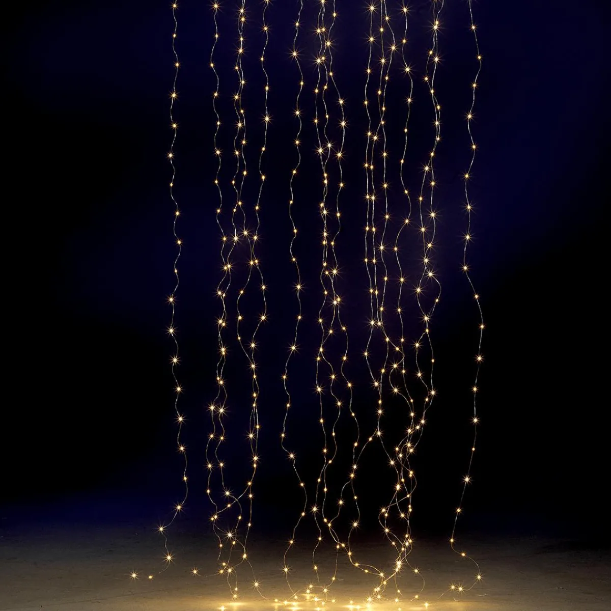 Luces De Navidad>DecoWoerner Cortina De Luces LED Con Alambre Para Exteriores, 384 LED, 240 X 160 Cm plata