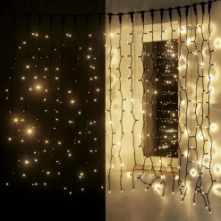 Luces De Navidad>DecoWoerner Cortina De Luces LED Parpadeante Para Uso Profesional Sistema IP67, 300 LED, 150 X 200 Cm