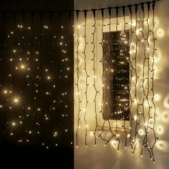 Luces De Navidad>DecoWoerner Cortina De Luces LED Parpadeante Para Uso Profesional Sistema IP67, 600 LED, 300 X 200 Cm