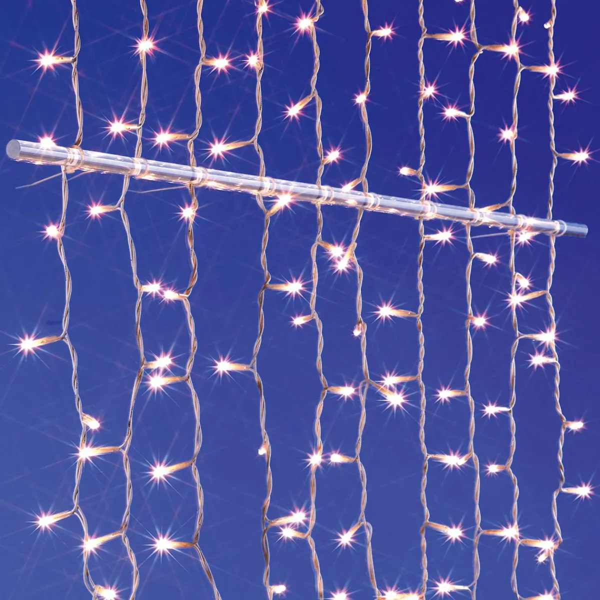 Luces De Navidad>DecoWoerner Cortina De Luces LED 24V Para Exteriores, 400 LED, 150 X 200 Cm blanco