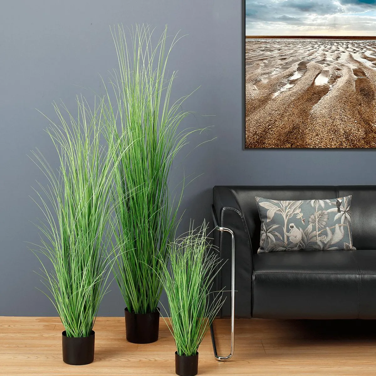 Hierba Decorativa>DecoWoerner Césped Artificial En La Maceta Altura 70 Cm verde