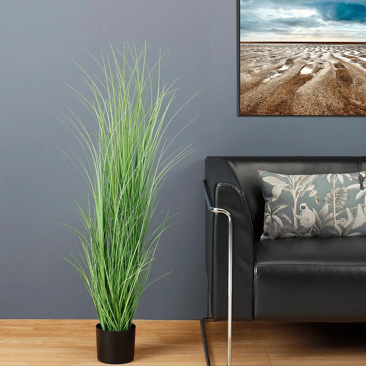 Hierba Decorativa>DecoWoerner Césped Artificial En La Maceta 120 Cm verde