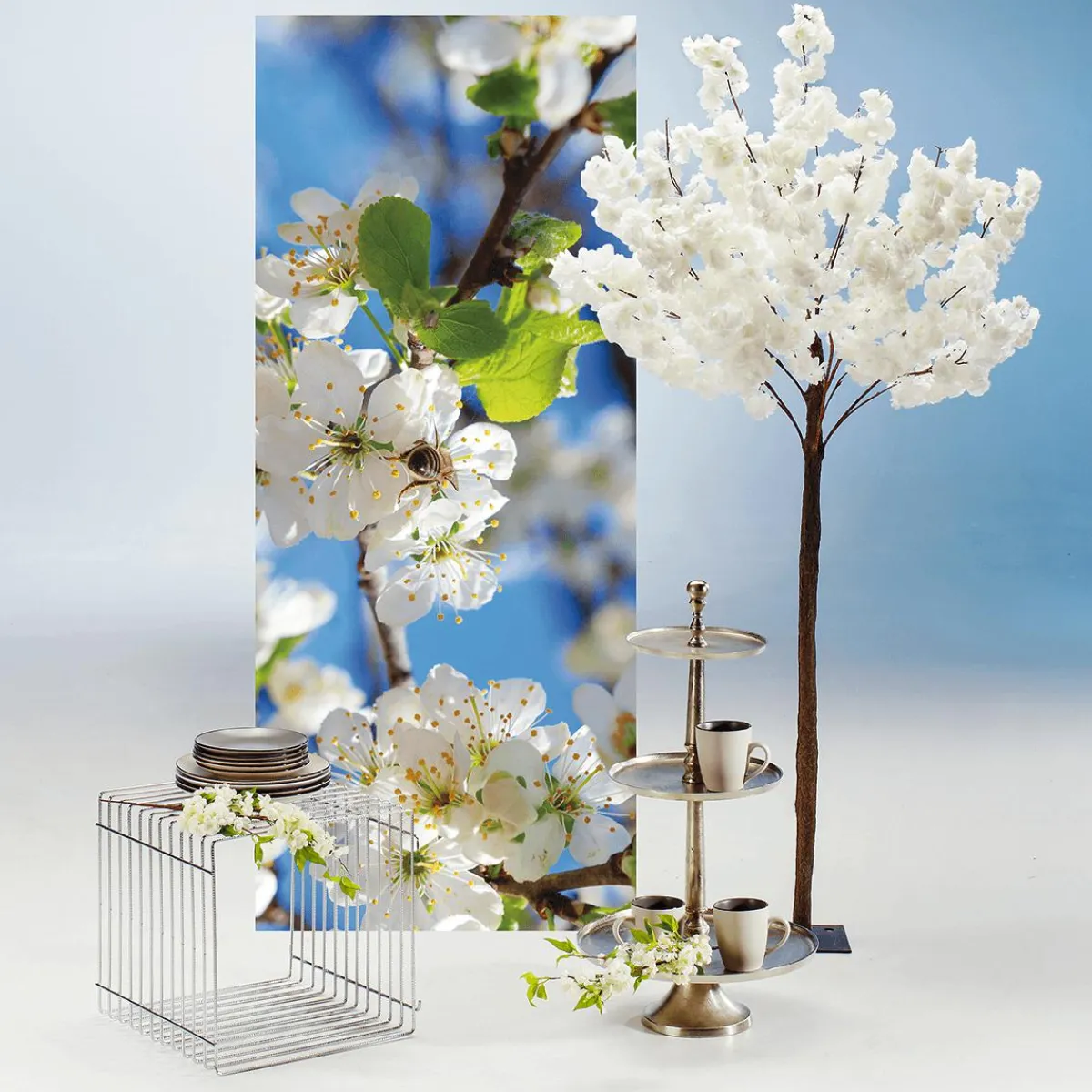 Expositores Para Tiendas>DecoWoerner Cubo De Celosía 40 X 40 Cm plata