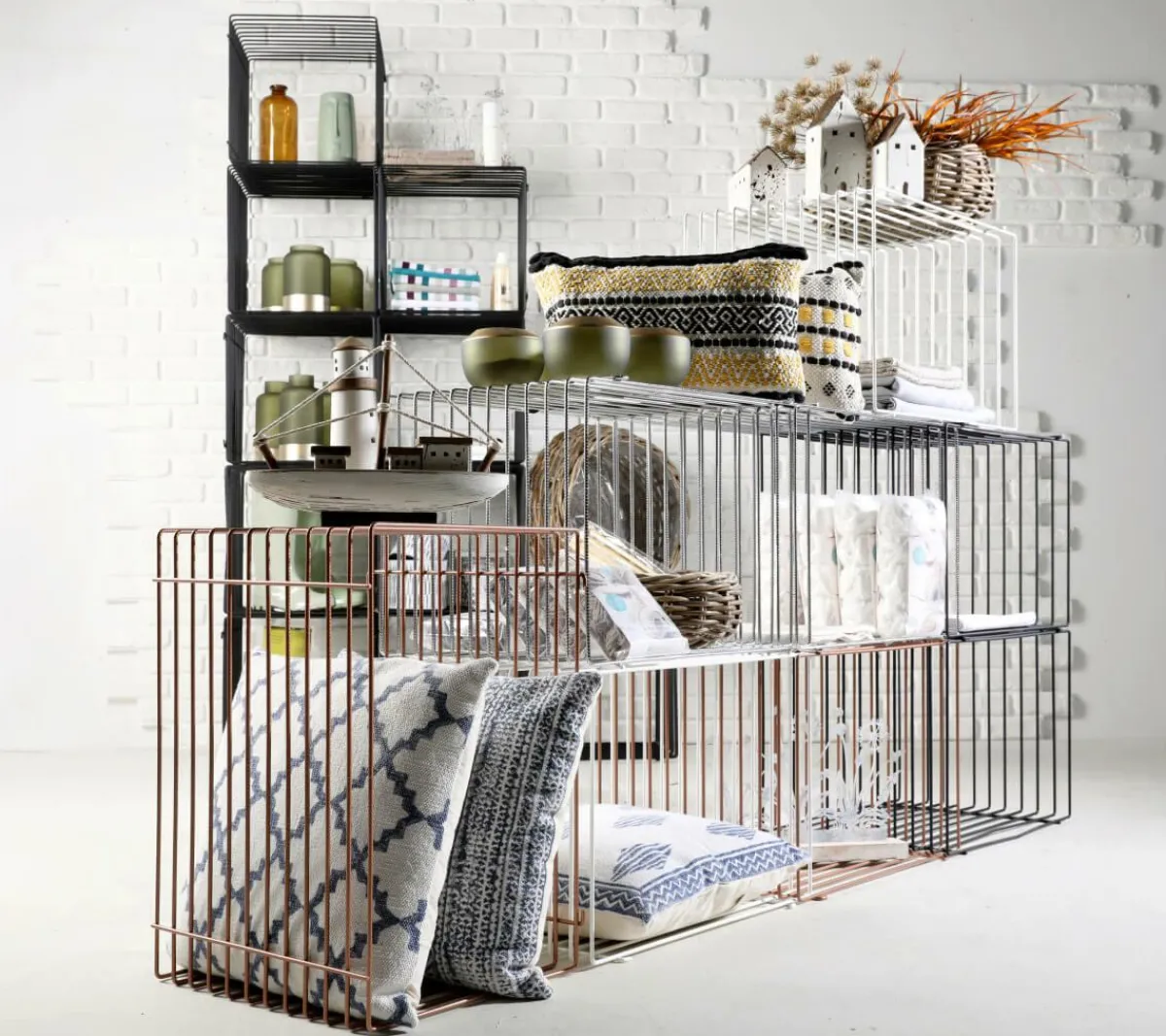 Expositores Para Tiendas>DecoWoerner Cubo De Celosía 60 X 40 Cm plata