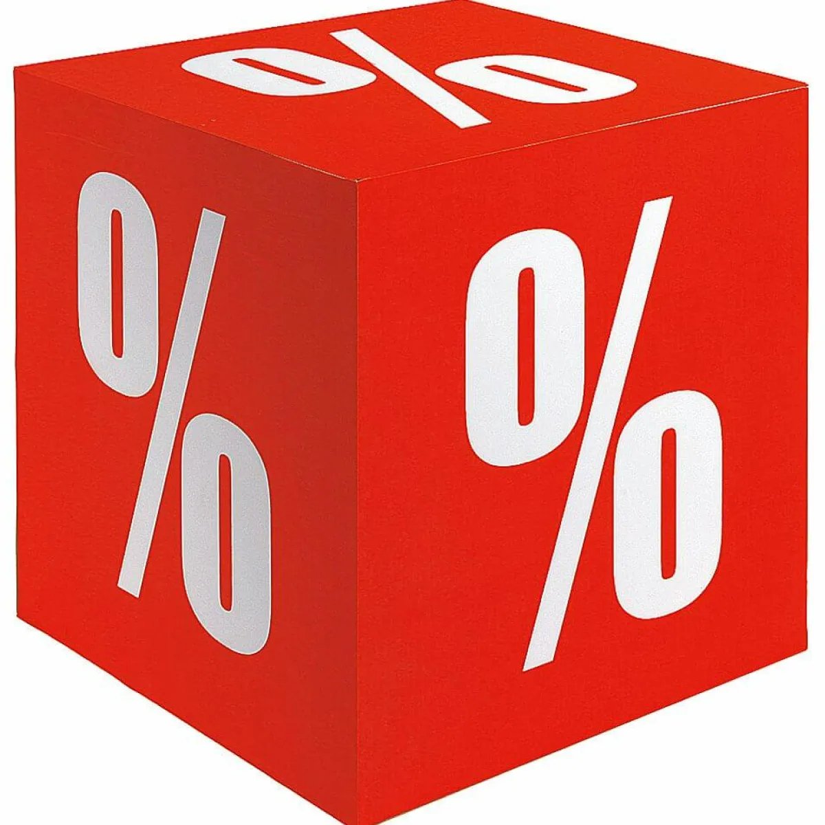 Material De Rebajas>DecoWoerner Cubo Plegable "Porcentaje", 32 X 32 Cm rojo