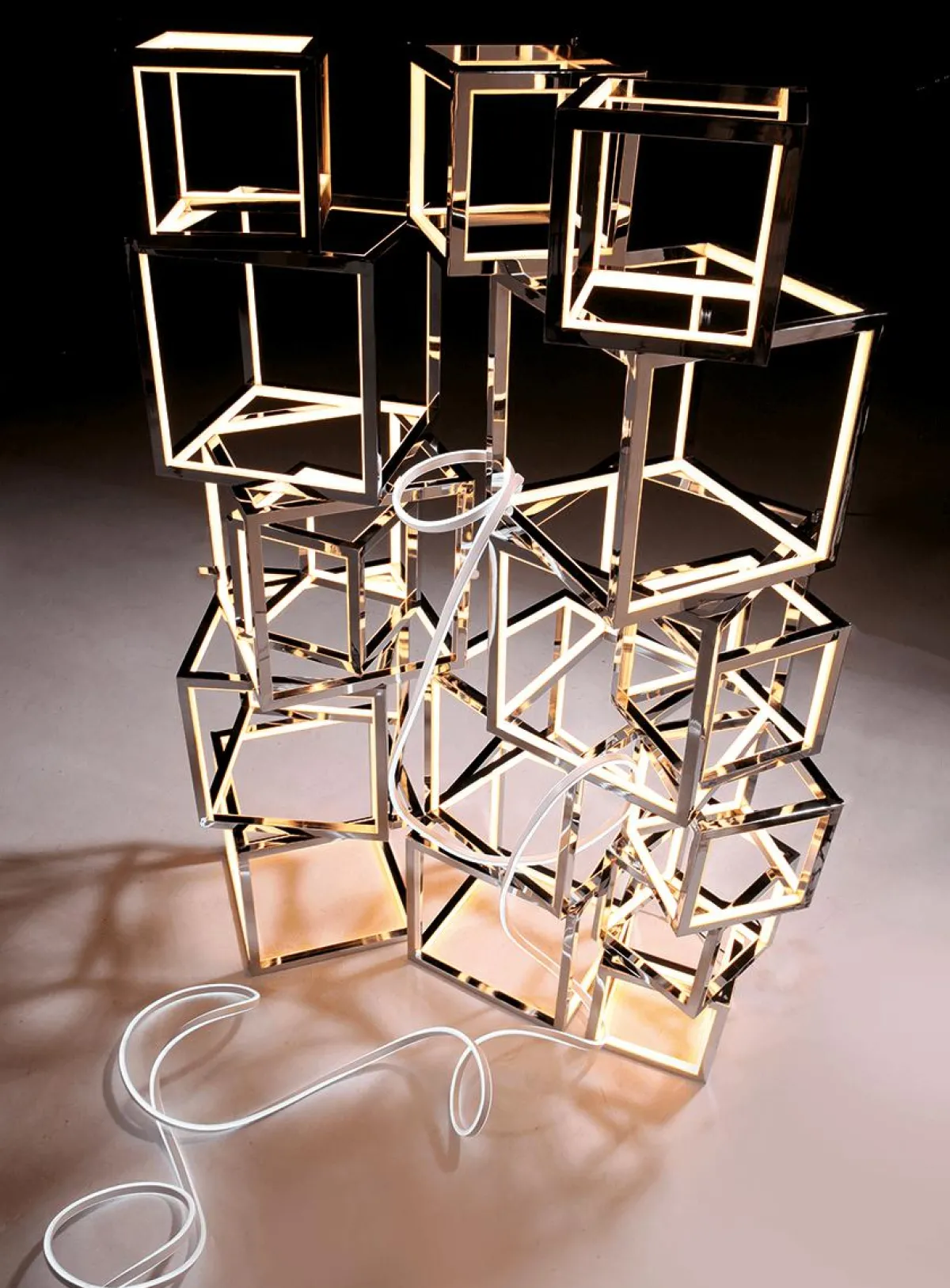 Luz Decorativa>DecoWoerner Dado LED Regulable, , 20 X 20 Cm plata