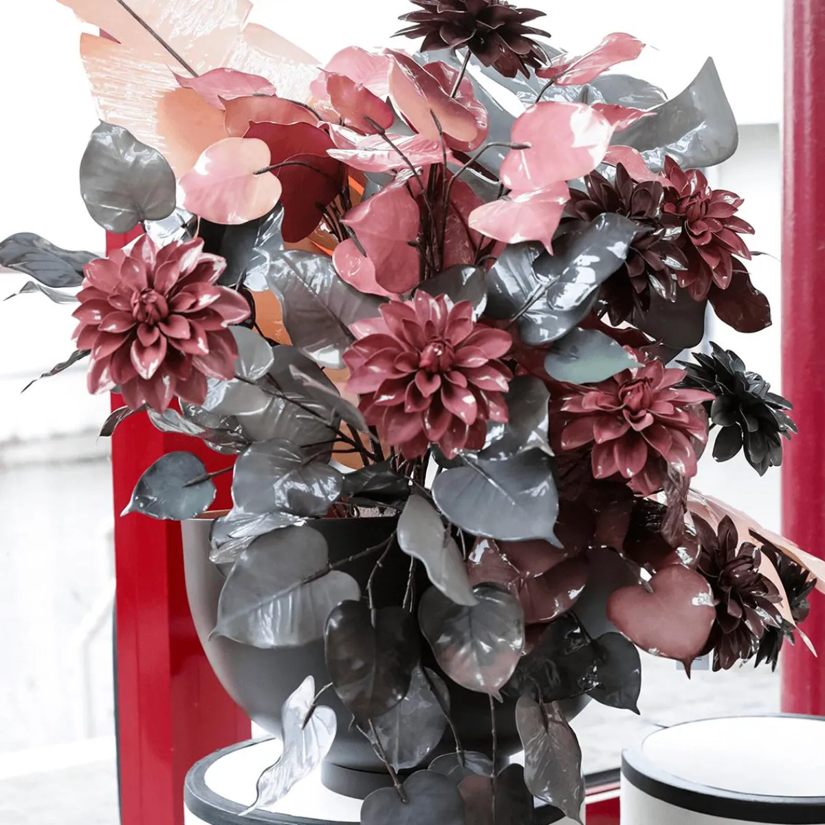 Decoración De Otoño>DecoWoerner Dalia Artificial 56 Cm Burdeos rojo