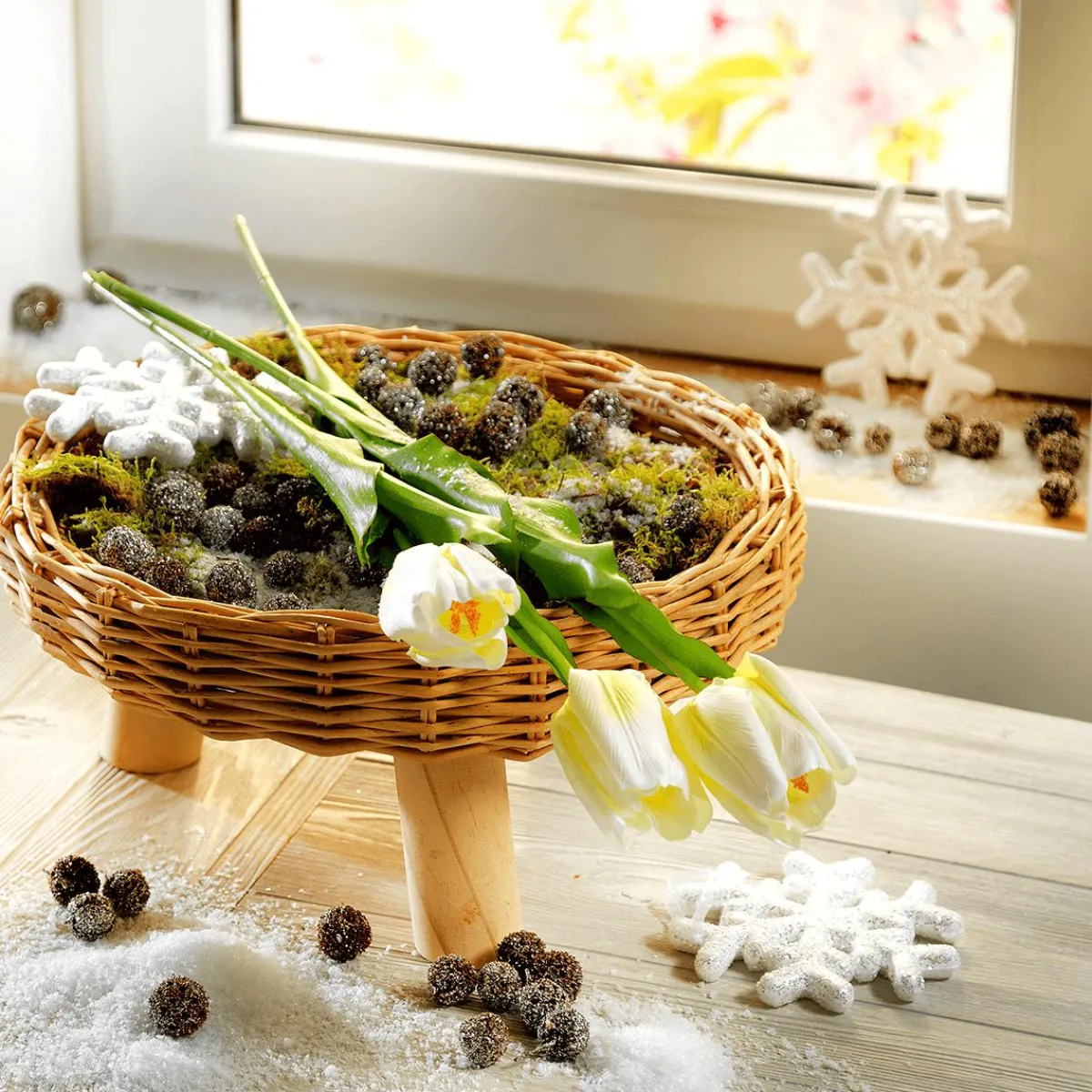 Decoración Dispersa|Decoración De Invierno>DecoWoerner Deco Crystal Snow 140 G (4 Litros) blanco