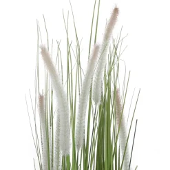 Decoración De Verano|Decoración De Primavera>DecoWoerner Deco Lampbush Grass En Maceta Negra 90 Cm verde