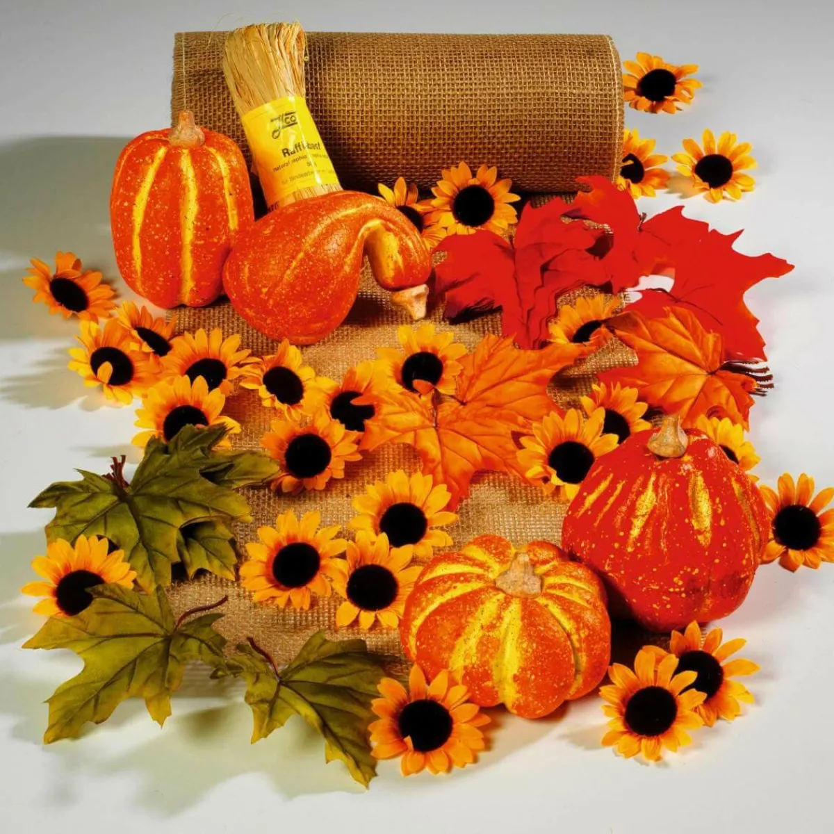Decoración Dispersa|Decoración De Primavera>DecoWoerner Decoración Flores Girasoles, Paquete De 24 Piezas amarillo