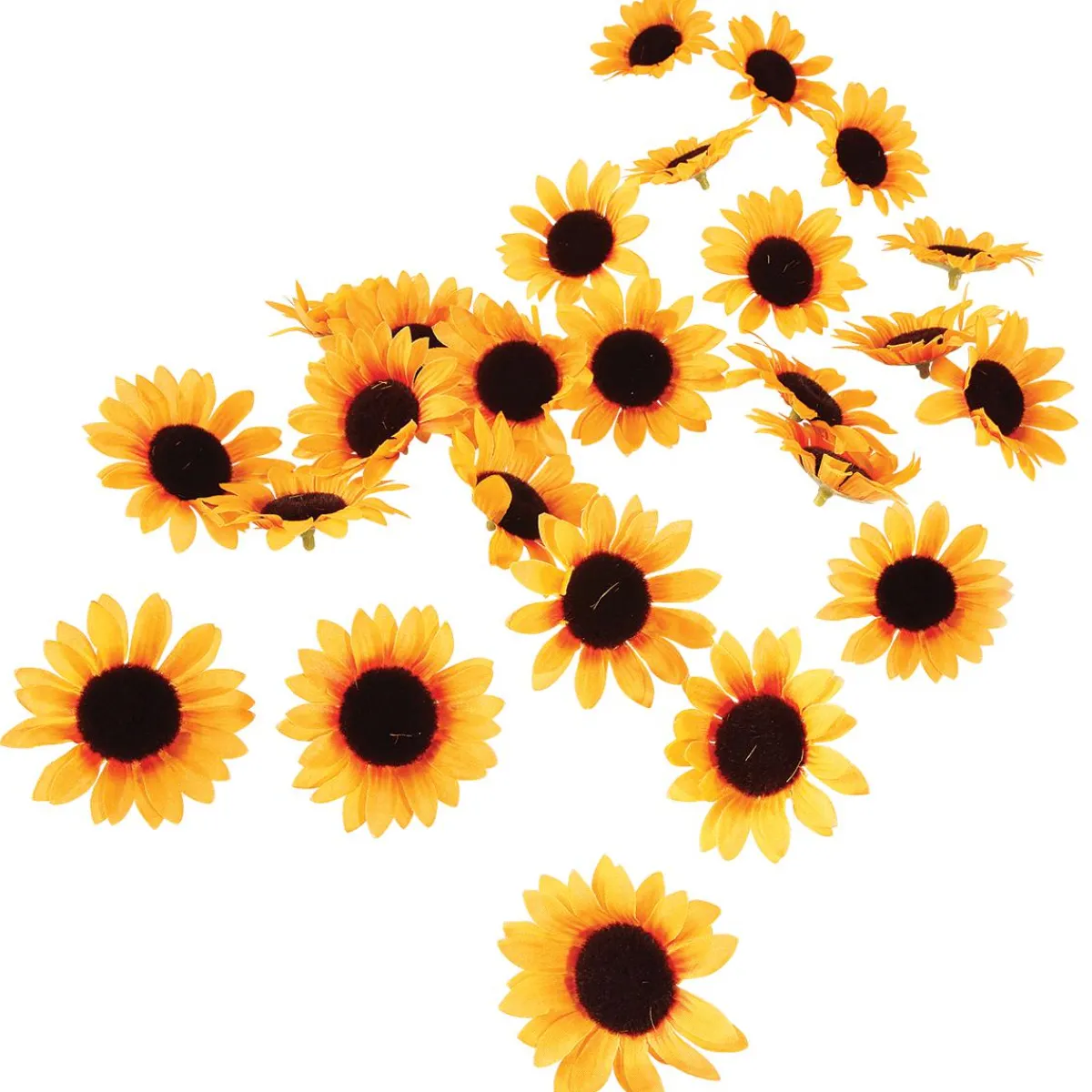 Decoración Dispersa|Decoración De Primavera>DecoWoerner Decoración Flores Girasoles, Paquete De 24 Piezas amarillo