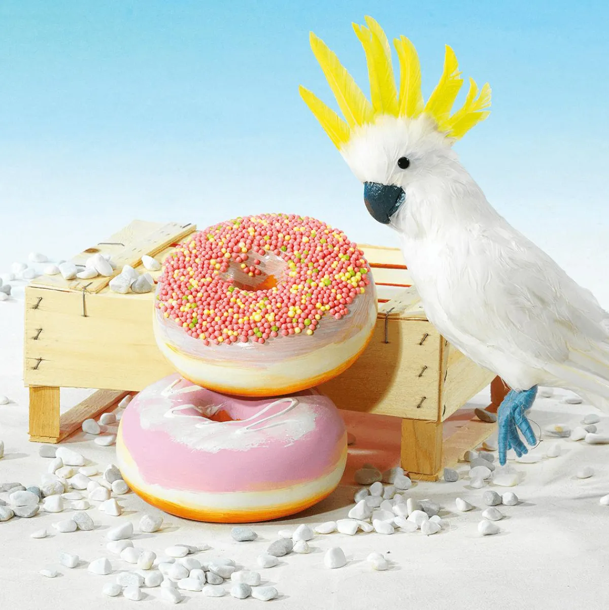 Chupetes Xxl>DecoWoerner Donut Decorativo Con Perlas De Azúcar 20 Cm Ø Colorido rosa