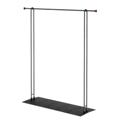 Percheros>DecoWoerner El Puesto De Ropa Confeccionada LOFT, 130 X 150 Cm negro