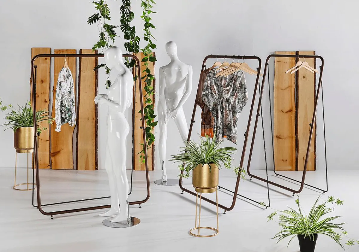 Percheros>DecoWoerner El Puesto De Ropa Confeccionada, 160 Cm oro