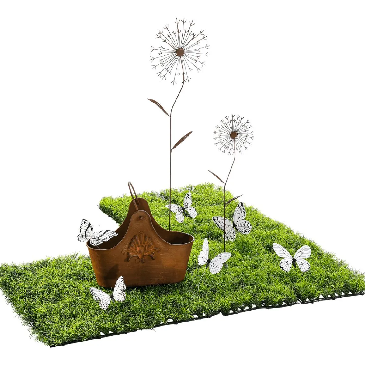 Decoración De Verano>DecoWoerner Enchufe Flor Deco De Metal 78 Cm marrón