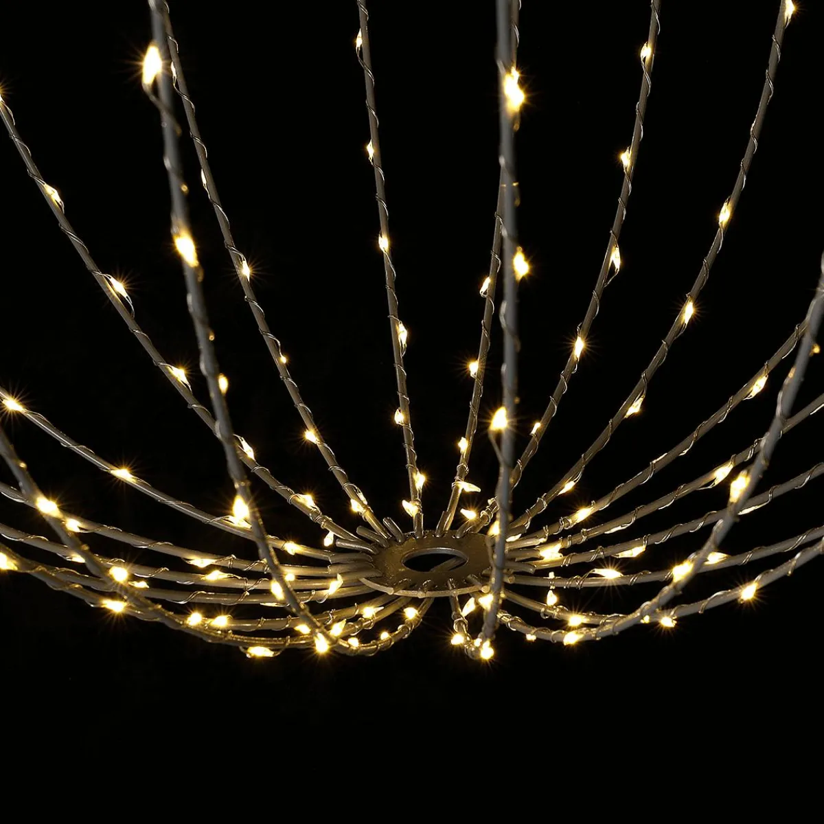 Luces De Navidad>DecoWoerner Esfera Luminosa LED Para Exteriores, LED Cálido - Blanco, Ø 50 Cm plata