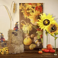 Decoración Temática|Decoración De Otoño>DecoWoerner Espantapájaros Sentado De 50 Cm multicolor