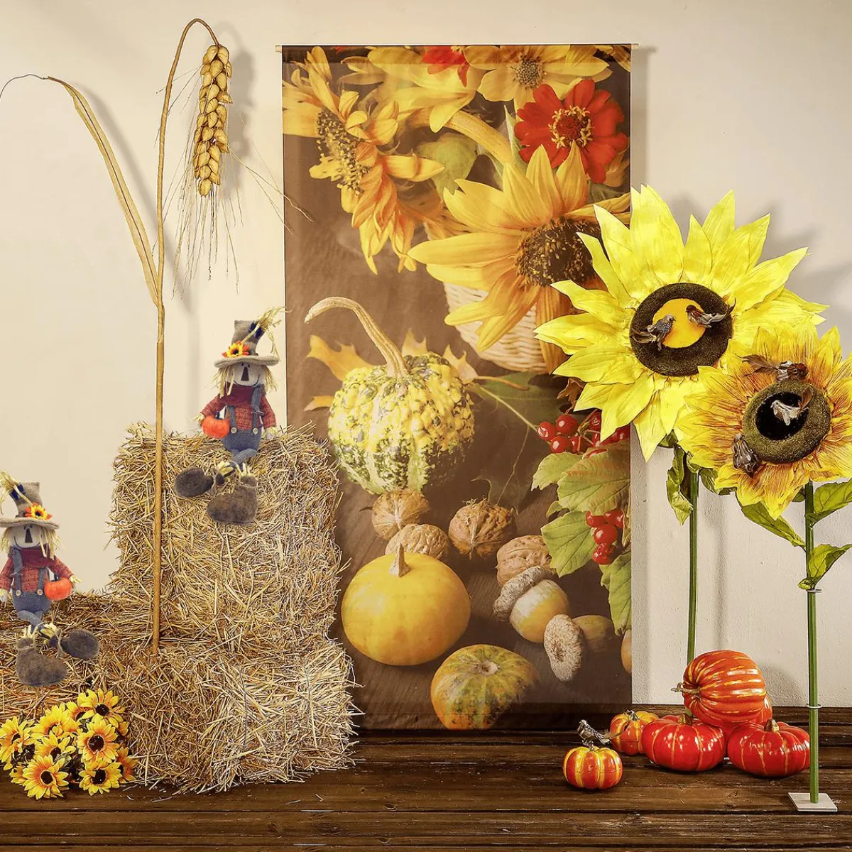 Decoración Temática|Decoración De Otoño>DecoWoerner Espantapájaros Sentado De 50 Cm multicolor