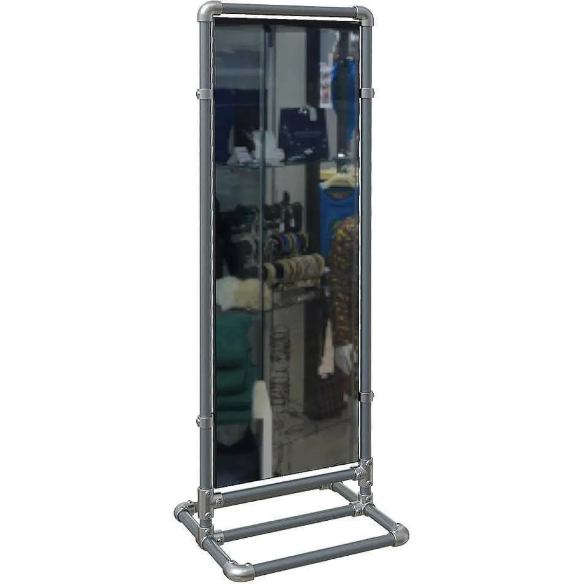 Expositores Para Tiendas>DecoWoerner Espejo De Para Probador "Factory" Altura 180 Cm plata