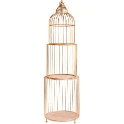Decoración De Primavera>DecoWoerner Estantería De Jaula De Pájaro, Altura 140 Cm, Calidad B oro