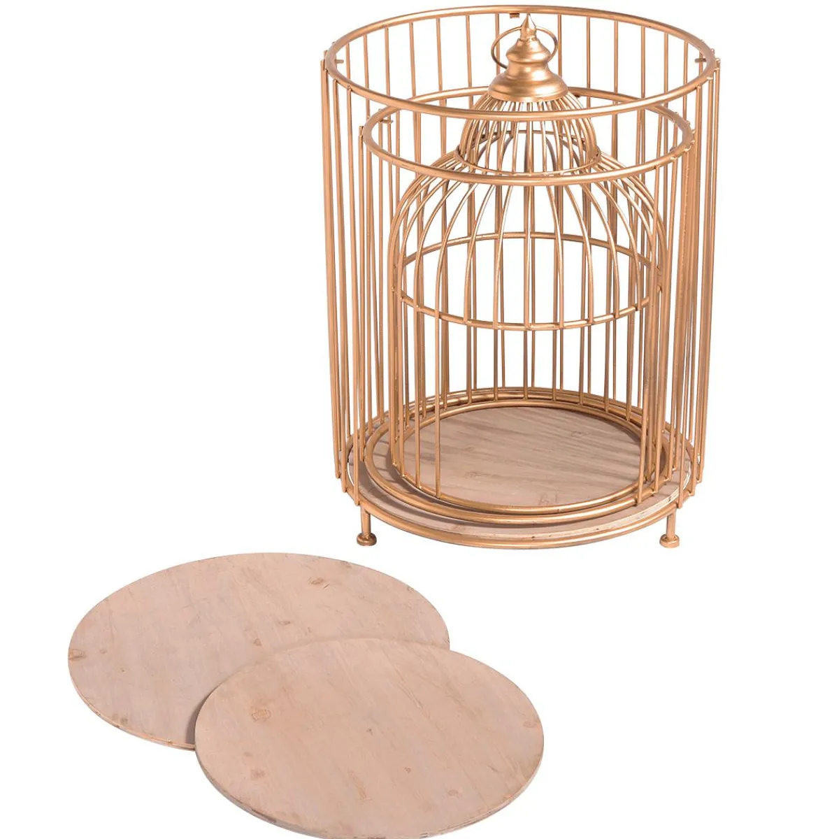 Decoración De Primavera>DecoWoerner Estantería De Jaula De Pájaro, Altura 140 Cm, Calidad B oro
