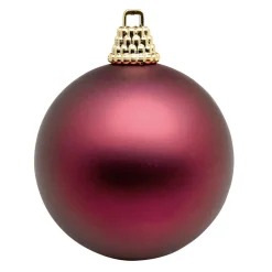 Bolas De Navidad>DecoWoerner Estera, Bolas De Plástico De Color Mora, 6 Cm Ø - 24 Piezas rojo