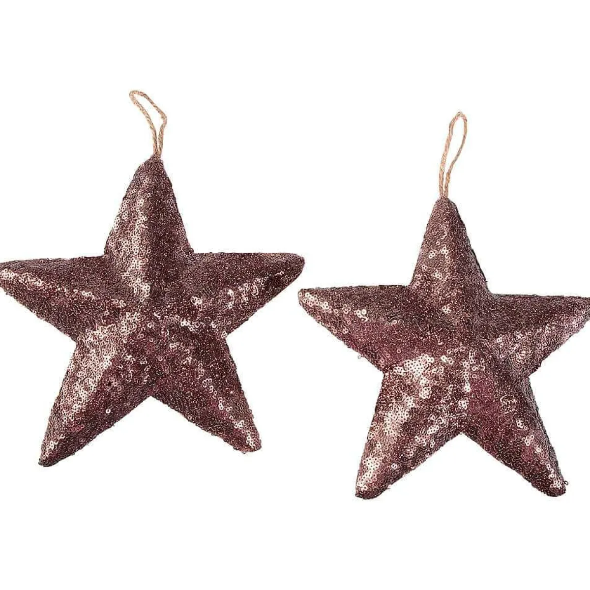 Estrella De Navidad>DecoWoerner Estrella Con Lentejuelas Ø 22 Cm, 2 Piezas, Nougat marrón