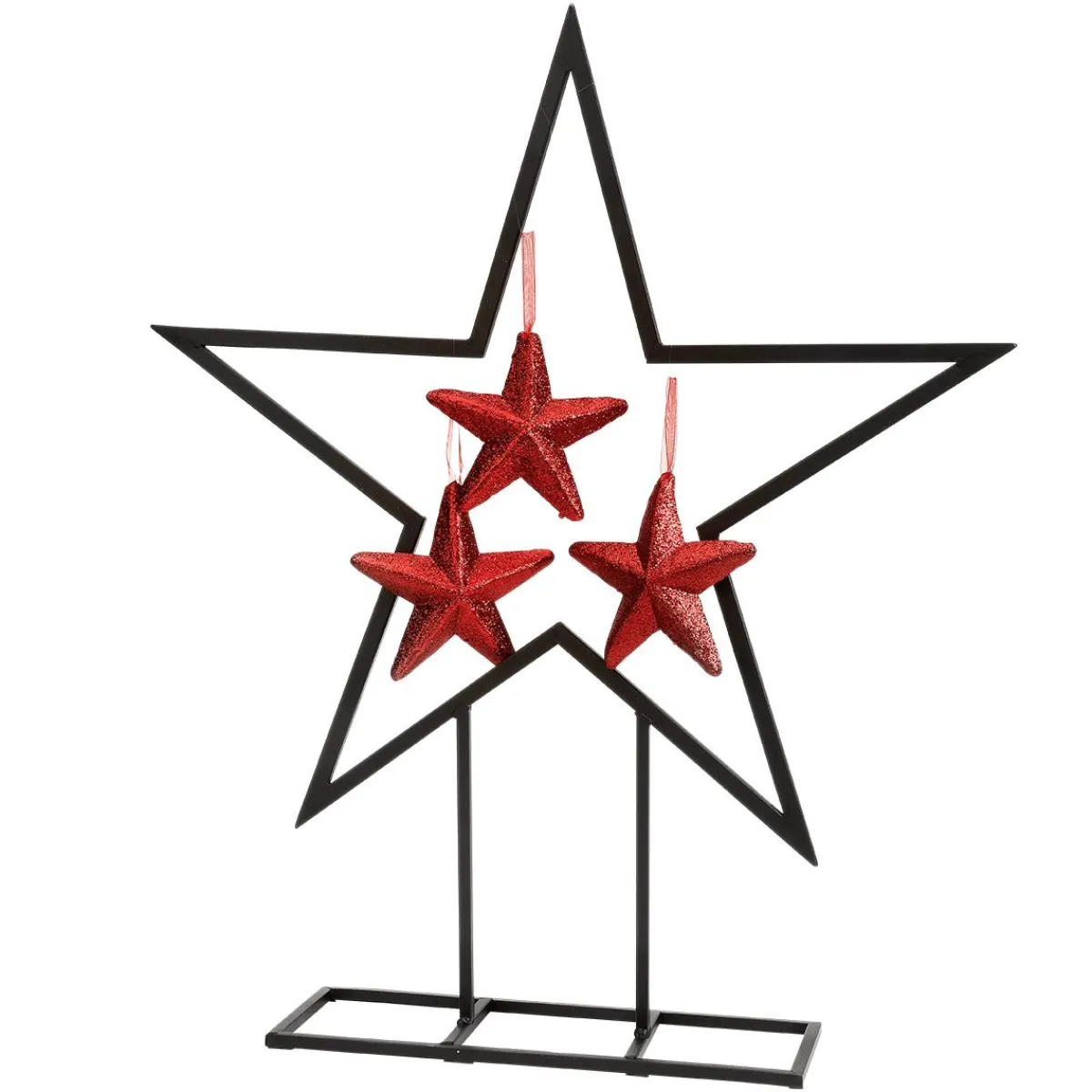 Estrella De Navidad>DecoWoerner Estrella De Metal Altura 80 Cm negro