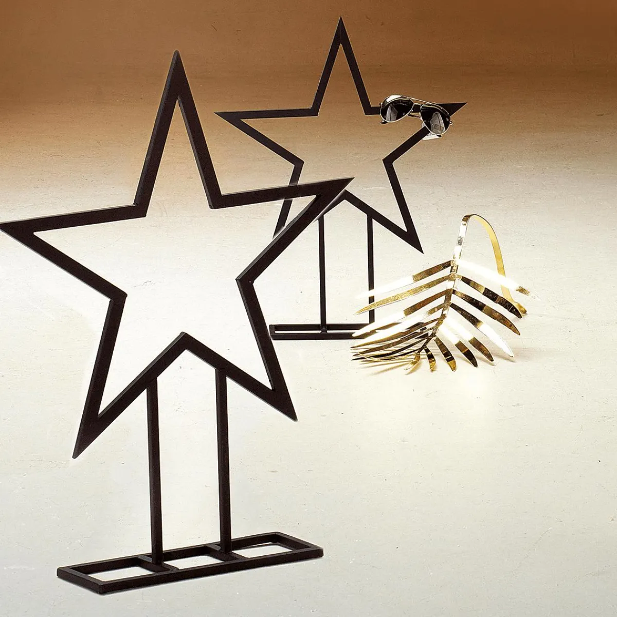 Estrella De Navidad>DecoWoerner Estrella De Metal Altura 80 Cm negro