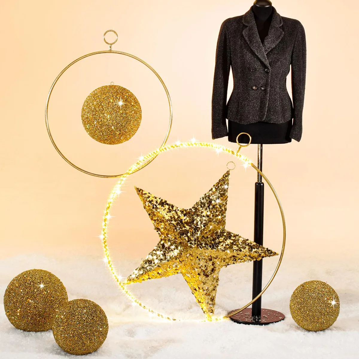 Estrella De Navidad>DecoWoerner Estrella Decorativa, Dorado, Ø 80 Cm oro
