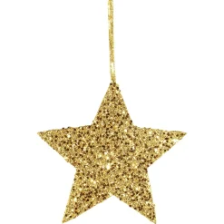 Estrella De Navidad>DecoWoerner Estrella Decorativa Dorada, 20 Cm, 3 Piezas oro