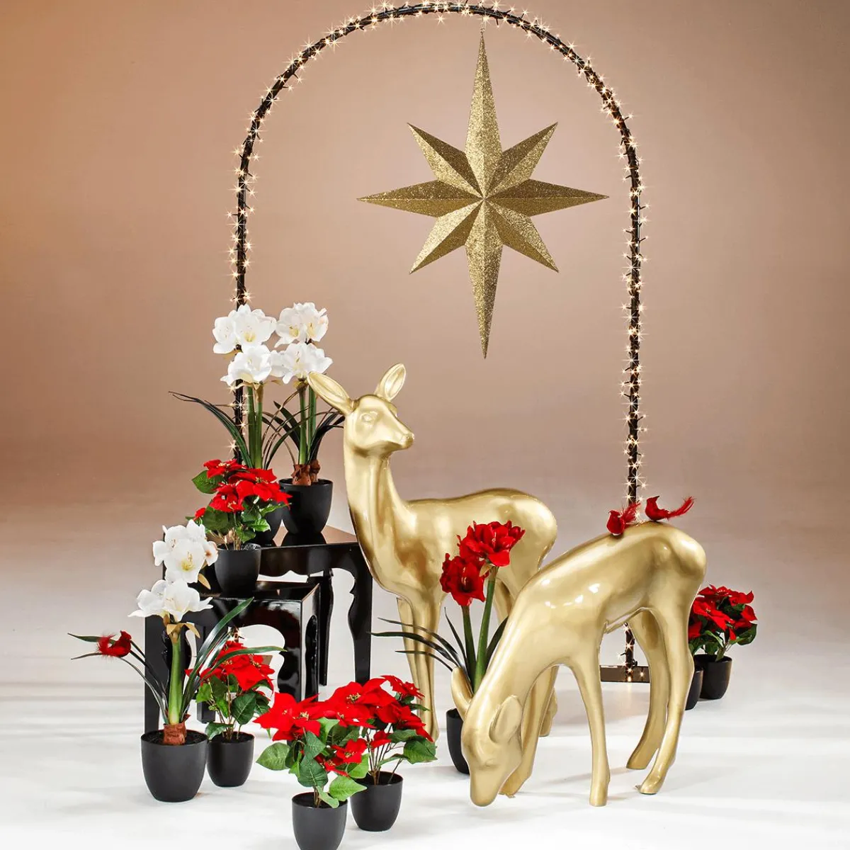 Decoración Navideña Xxl|Estrella De Navidad>DecoWoerner Estrella Decorativa XXL 100 Cm oro