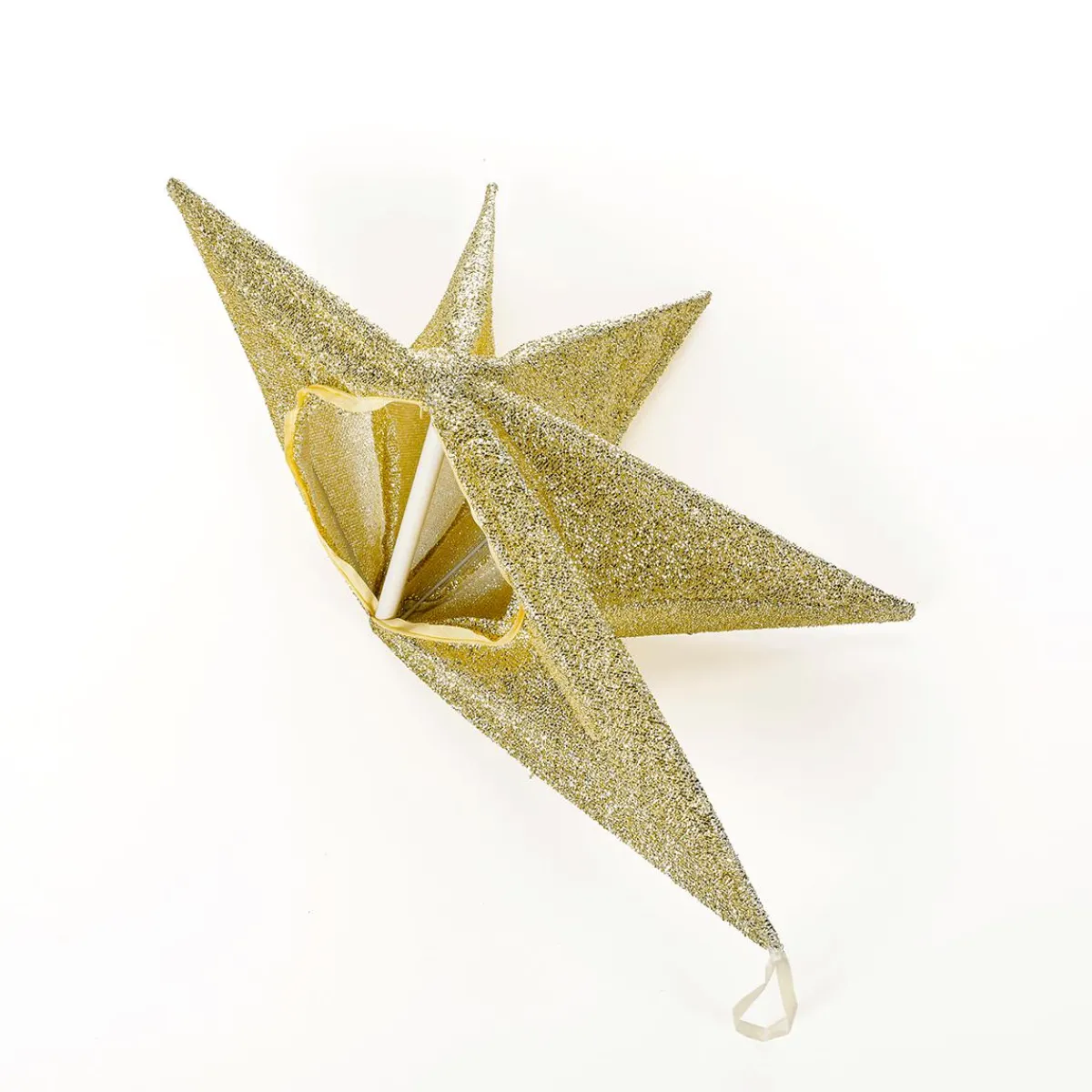 Estrella De Navidad>DecoWoerner Estrella Dorada Plegable Deco Con Cremallera, 40 Cm oro