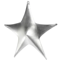 Decoración Temática|Decoración Navideña Xxl>DecoWoerner Estrella Extensible Ø 80 Cm, Ignífuga B1 plata