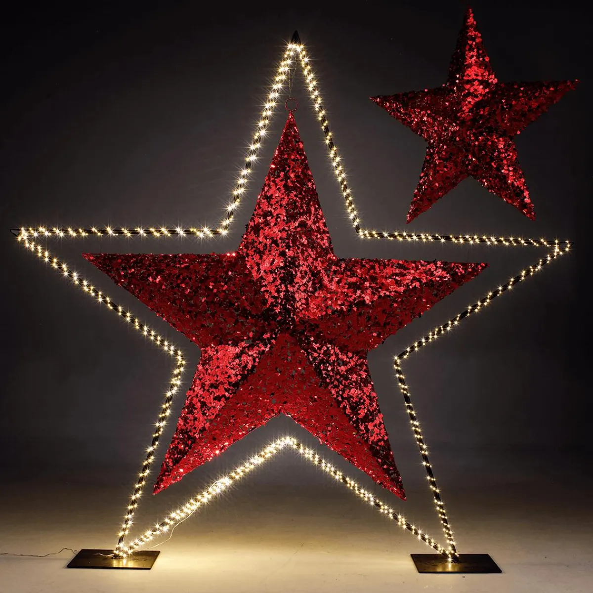 Decoración Navideña Xxl|Estrella De Navidad>DecoWoerner Estrella Gigante Decorativa Roja Ø 150 Cm rojo
