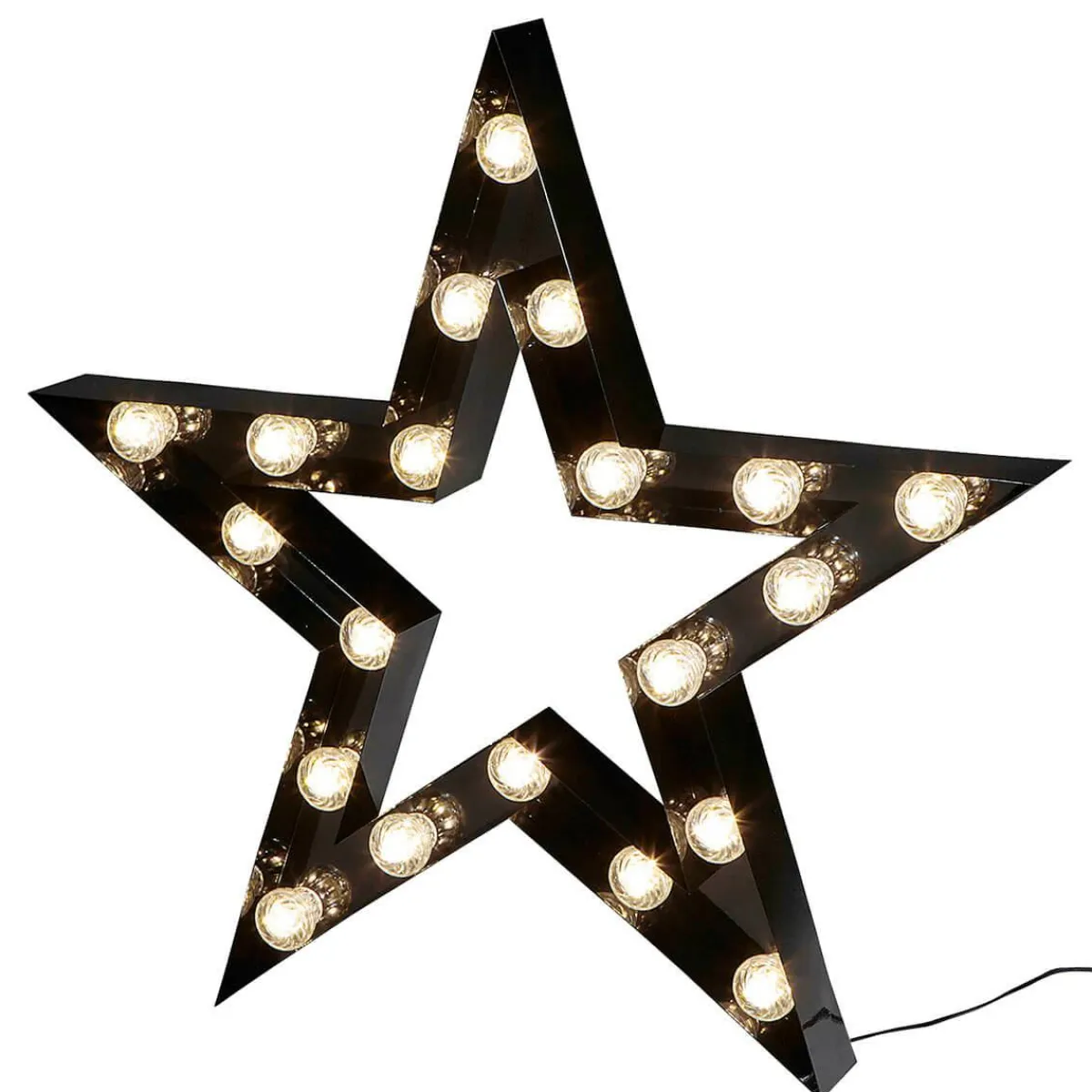 Luz Decorativa|Decoración Temática>DecoWoerner Estrella Luminosa Negra, Altura 95 Cm negro
