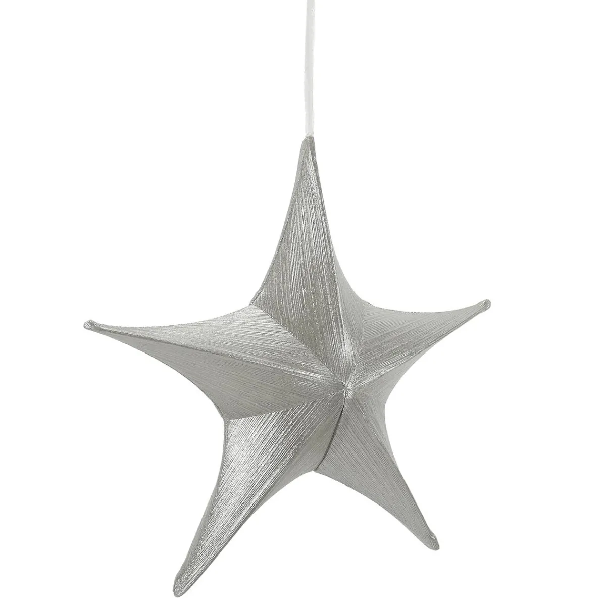 Decoración Temática|Decoración Navideña Xxl>DecoWoerner Estrella Plegable De Tela Decorativa En Metalizada Con Cremallera plata