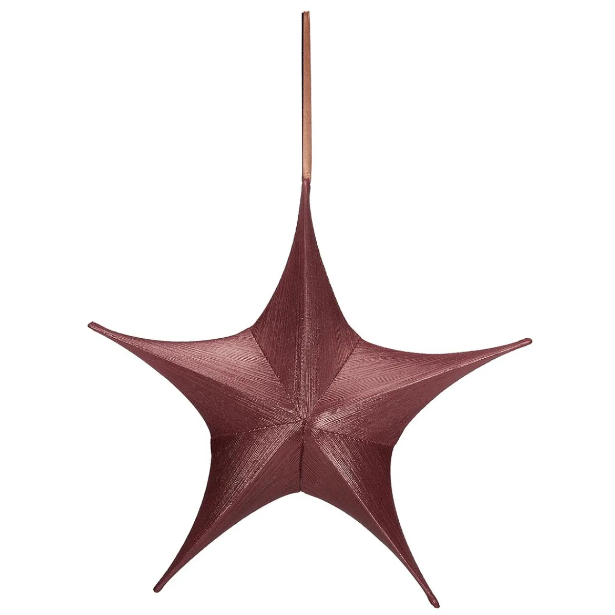 Estrella De Navidad>DecoWoerner Estrella Plegable De Tela Decorativa Rojo Burdeos Con Cremallera, 40 Cm marrón