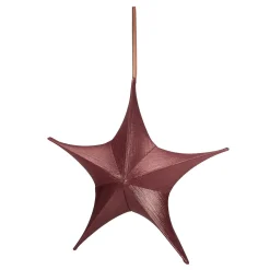 Estrella De Navidad>DecoWoerner Estrella Plegable De Tela Decorativa Rojo Burdeos Con Cremallera, 40 Cm marrón