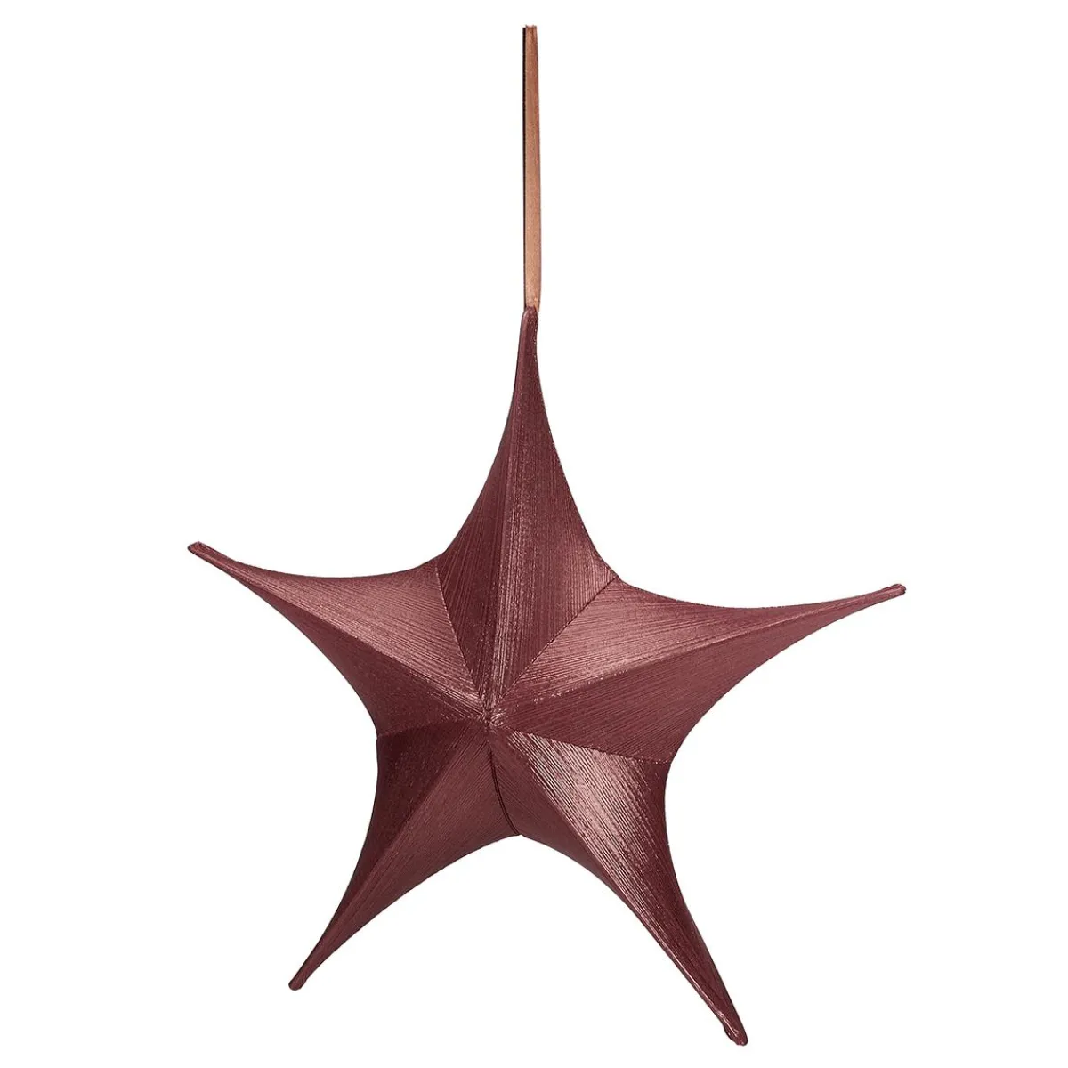 Estrella De Navidad>DecoWoerner Estrella Plegable De Tela Decorativa Rojo Burdeos Con Cremallera, 40 Cm marrón
