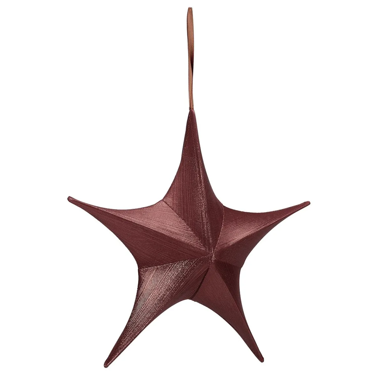 Estrella De Navidad>DecoWoerner Estrella Plegable De Tela Decorativa Rojo Burdeos Con Cremallera, 40 Cm marrón