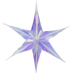 Estrella De Navidad|Figuras De Navidad>DecoWoerner Estrella Plegable Decorativa De Plástico Iridiscente transparente